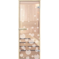 Стеклянные двери для сауны и бани Арт Пузыри
